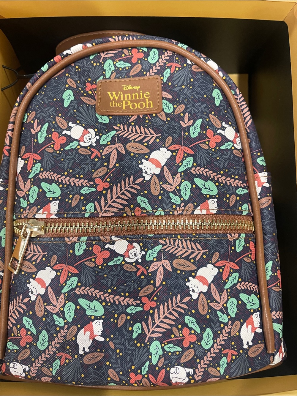 Winnie The Pooh 3 pc Gift Set Box Mini Backpack,ID Card Wallet, & Keychain. - Picture 3 of 4